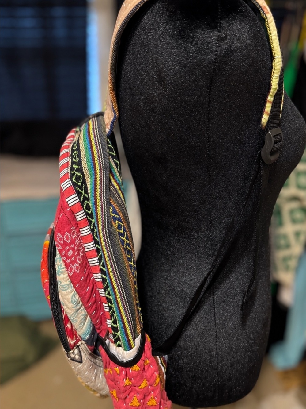 Rising Patchwork Quilted Backpack - Multicolor - Picture 4 of 5